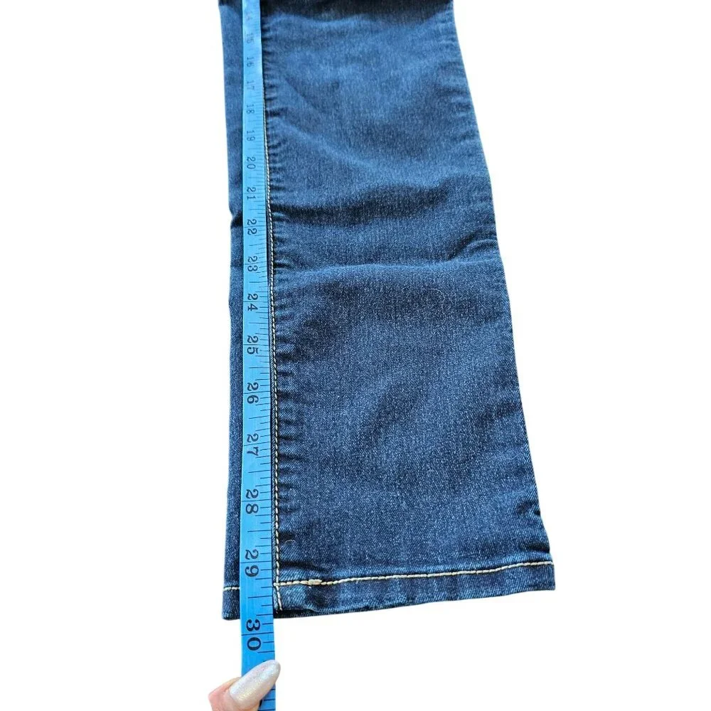 American Eagle Women's Dark Wash Jegging Jean's bold stitching size 2 - Picture 10 of 11